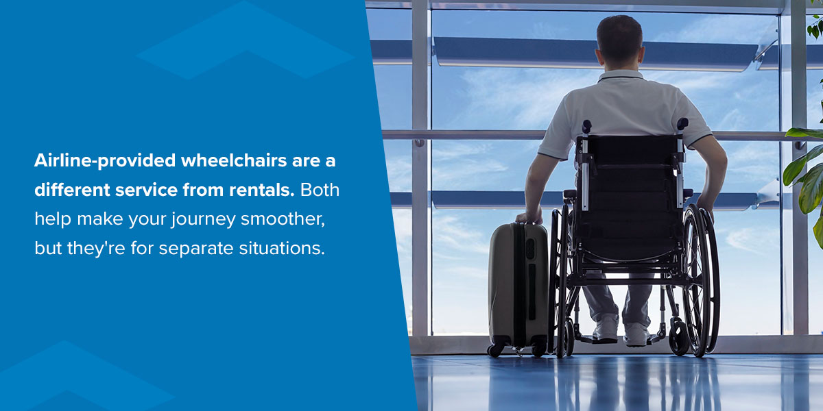 Person in wheelchair with luggage